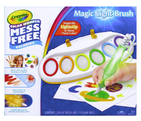 Crayola Color Wonder Magic Light Brush - Mess Free Painting Station for Kids