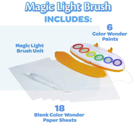 Crayola Color Wonder Magic Light Brush - Mess Free Painting Station for Kids