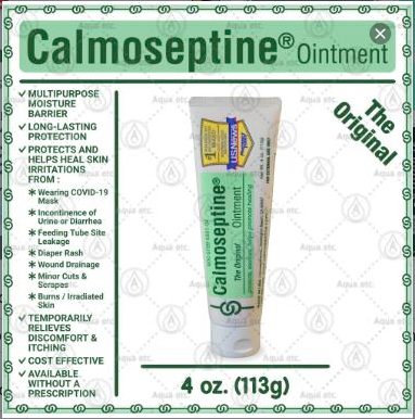Calmoseptine Diaper Rash Ointment Heal Incontinence with Calamine Zinc oxide Menthol & Lanolin 113g