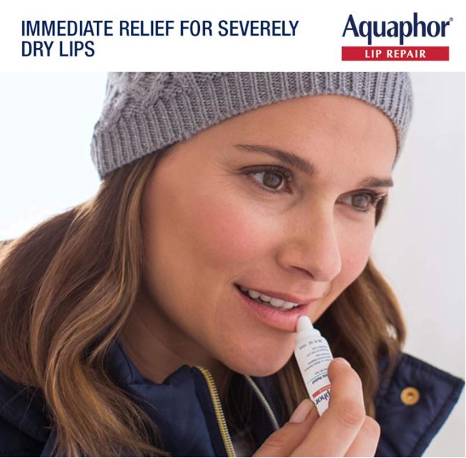 Aquaphor Lip Repair Ointment with Shea Butter – Dry & Chapped Lips Treatment (0.35 fl oz)