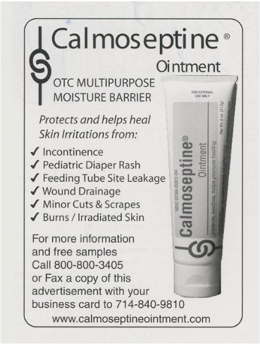 Calmoseptine Diaper Rash Ointment Heal Incontinence with Calamine Zinc oxide Menthol & Lanolin 113g