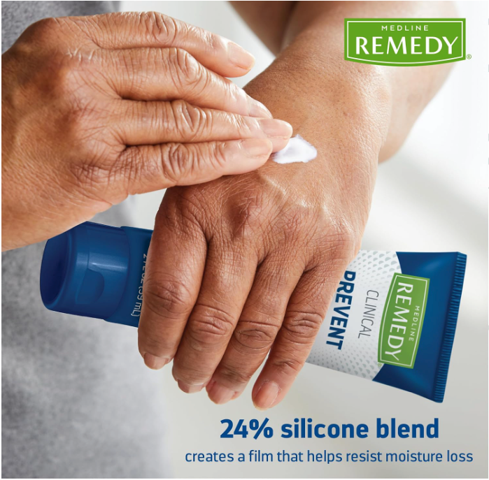 Medline Remedy Silicone Cream, Unscented (4 fl oz), Gentle Breathable Film for All Ages