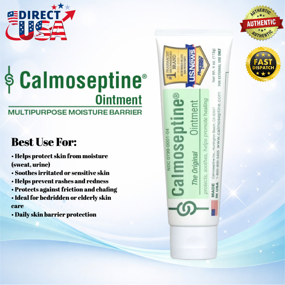 Calmoseptine Diaper Rash Ointment Heal Incontinence with Calamine Zinc oxide Menthol & Lanolin 113g