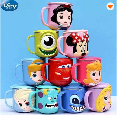 Disney Stainless Steel Water Cup with Lid 270ml