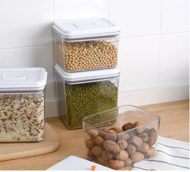 MaxKeeper Pop-up Airtight 1 Touch Button Clear Vacuum Container For Milk/Food
