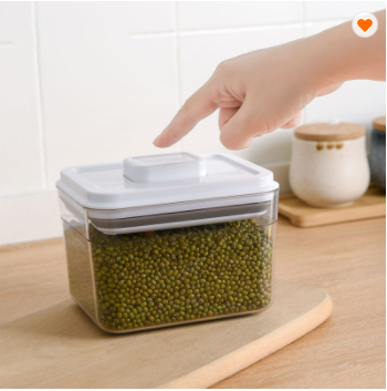 MaxKeeper Pop-up Airtight 1 Touch Button Clear Vacuum Container For Milk/Food