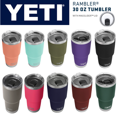 YETI RAMBLER 30OZ TUMBLER , VACUUM INSULATED, STAINLESS STEEL WITH MAGSLIDER LID