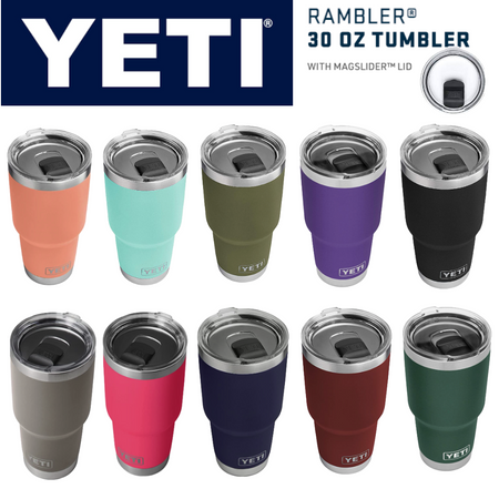 YETI RAMBLER 30OZ TUMBLER , VACUUM INSULATED, STAINLESS STEEL WITH MAGSLIDER LID
