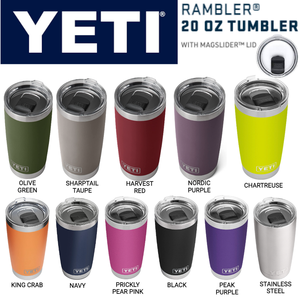 YETI RAMBLER 20OZ TUMBLER VACUUM INSULATED, STAINLESS STEEL WITH